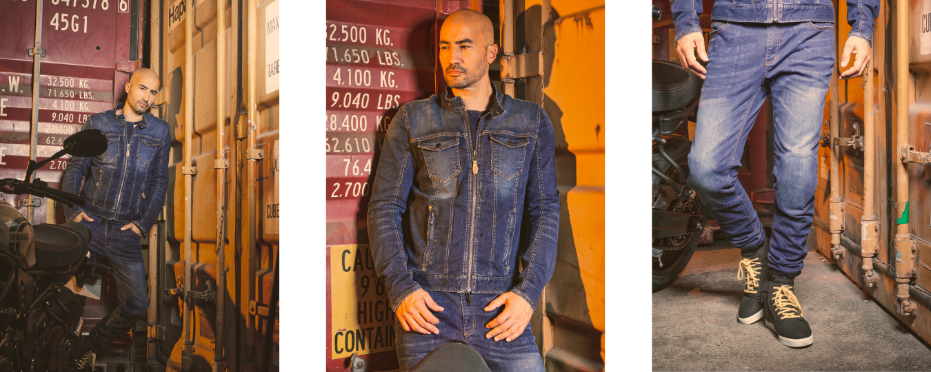 Hyscor set da moto in denim da uomo Hunky - Segura